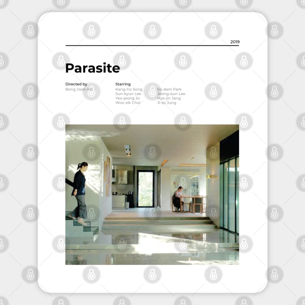 Parasite - Minimalist Movie Poster -  Bong Joon Ho Sticker by notalizard